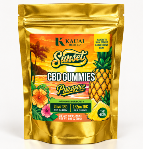 Sunset CBD Gummy pouch front